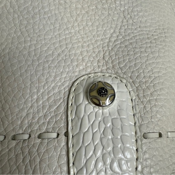 Brighton Bag Purse Leather Crossbody White Stitching with Mini bag - Picture 6 of 11